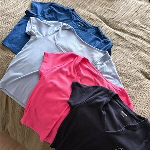 Hollister Women’s Crop Tee Bundle in Blue, Light Blue, Pink, and Navy